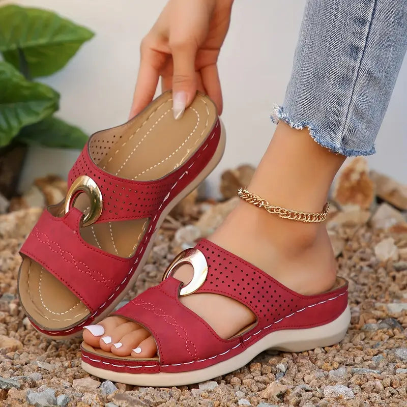🔥Best Seller-Last Day Sale 60% OFF🔥Women'S Vintage Slides Sandals with Arch Support