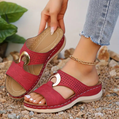 🔥Best Seller-Last Day Sale 60% OFF🔥Women'S Vintage Slides Sandals with Arch Support
