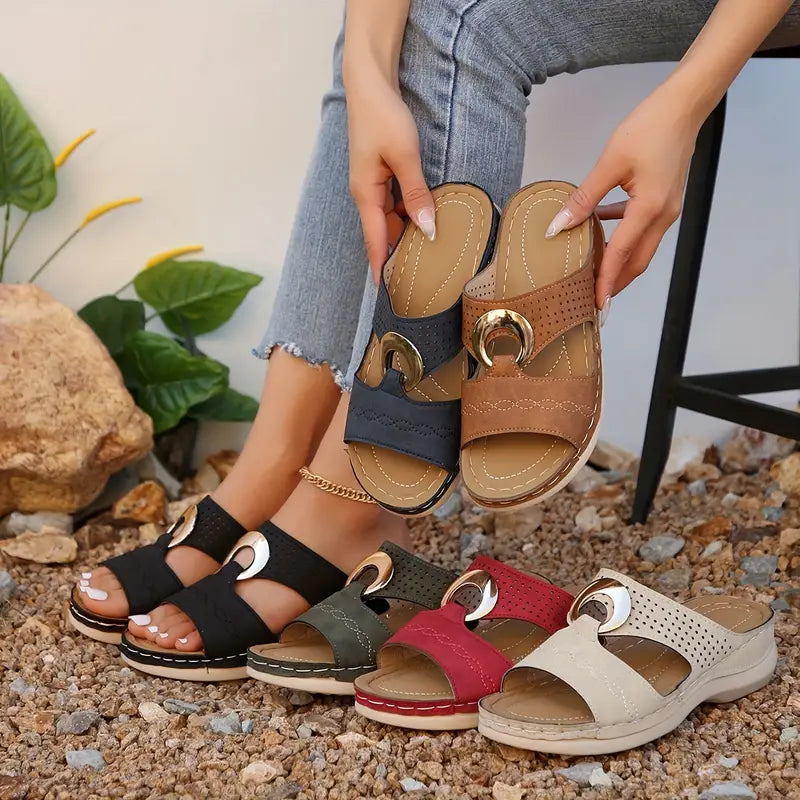 🔥Best Seller-Last Day Sale 60% OFF🔥Women'S Vintage Slides Sandals with Arch Support