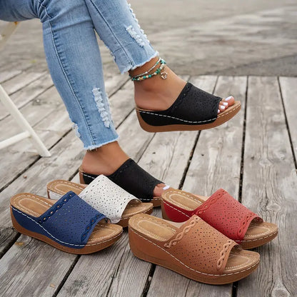 💥LAST DAY SALE 50% OFF🔥 Women's Solid Color Platform Sandals
