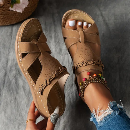 🔥Last Day Deal 50% OFF🔥 Orthopedic leather sandals, Lightweight, Anti-Slip, Breathable for Women
