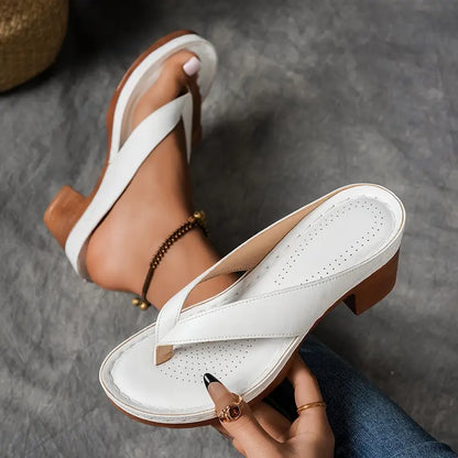 🔥Best Seller-Last Day Sale 60% OFF🔥Women'S Solid Color Summer Chunky Heel Sandals