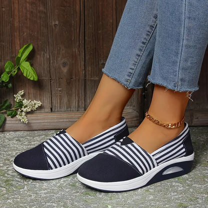 🔥Last Day Sale 60%🔥 Women'S Striped Slip-On Canvas Sneakers