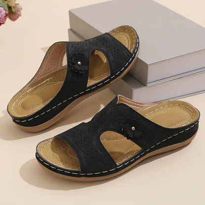 🔥Last Day Promotion 50% OFF🔥 Chic Floral Embellished Comfort Sandals