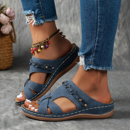 🔥Last Day Deal 50% OFF🔥 Orthopedic leather sandals, Lightweight, Anti-Slip, Breathable for Women