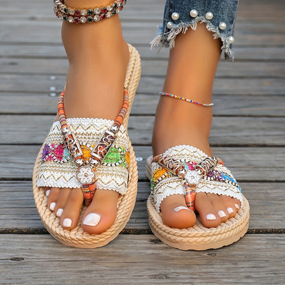 🔥Last Day Deal 50% OFF🔥 Women’s Boho Slip-On Sandals – Vibrant, Lightweight & Non-Slip