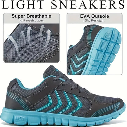 Women's Athletic Running Shoes Mesh Breathable Tennis Shoes