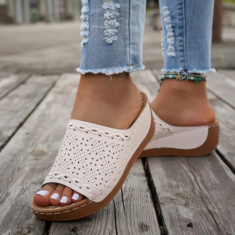 💥LAST DAY SALE 50% OFF🔥 Women's Solid Color Platform Sandals