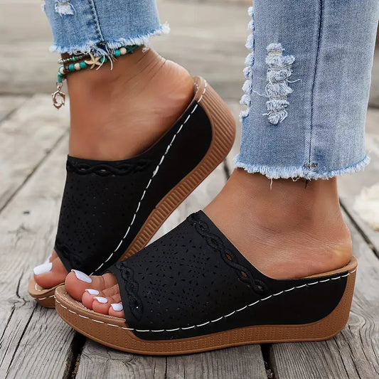 💥LAST DAY SALE 50% OFF🔥 Women's Solid Color Platform Sandals