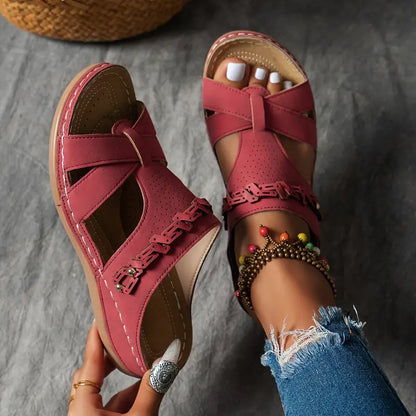 🔥Last Day Deal 50% OFF🔥 Orthopedic leather sandals, Lightweight, Anti-Slip, Breathable for Women
