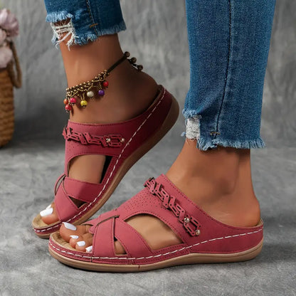 🔥Last Day Deal 50% OFF🔥 Orthopedic leather sandals, Lightweight, Anti-Slip, Breathable for Women