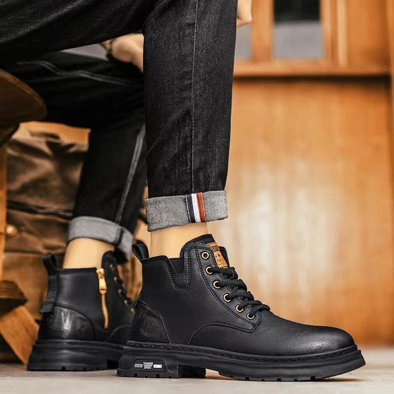 Men’s Orthopedic Leather Boots – Anti-Slip, Durable, All-Day Comfort