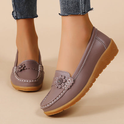 🔥Mocasines con estampado floral: ligeros, antideslizantes, transpirables, ortopédicos, informales y sin cordones para mujer.