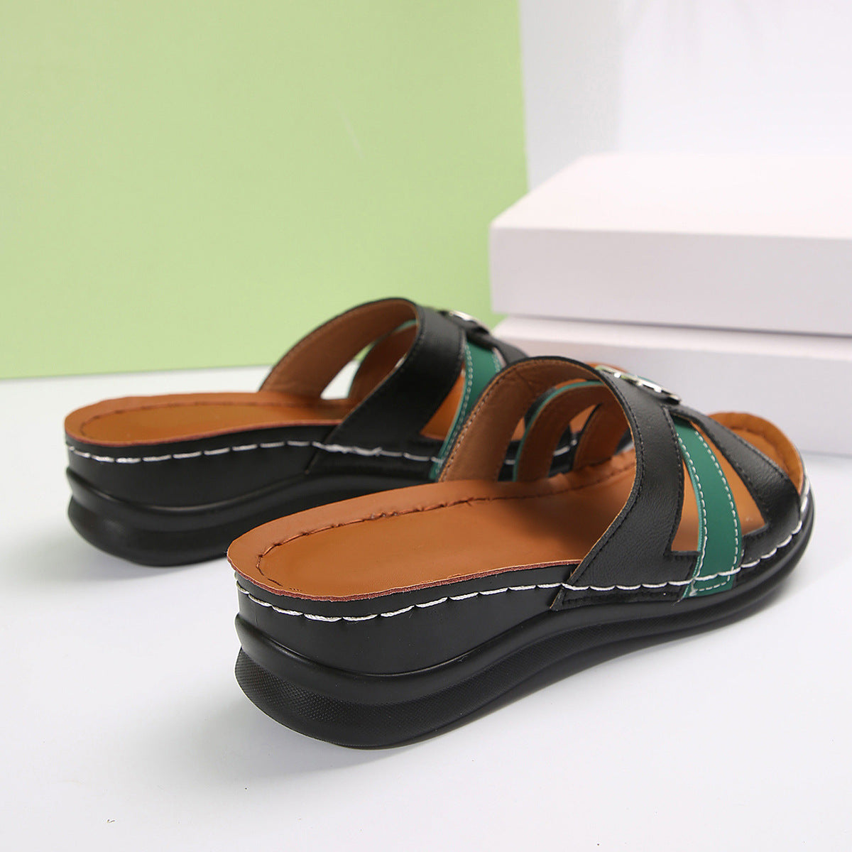 🔥Best Seller-Last Day Sale 50% OFF🔥 Summer Wedge Slide Sandals
