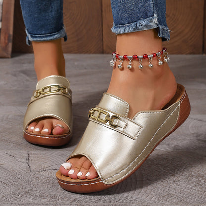 💥LAST DAY SALE 50% OFF🔥 Women's Solid Color Platform Sandals
