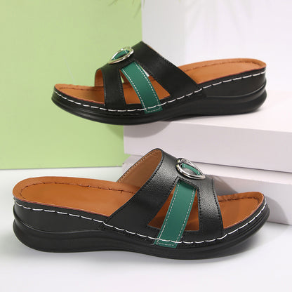 🔥Best Seller-Last Day Sale 50% OFF🔥 Summer Wedge Slide Sandals
