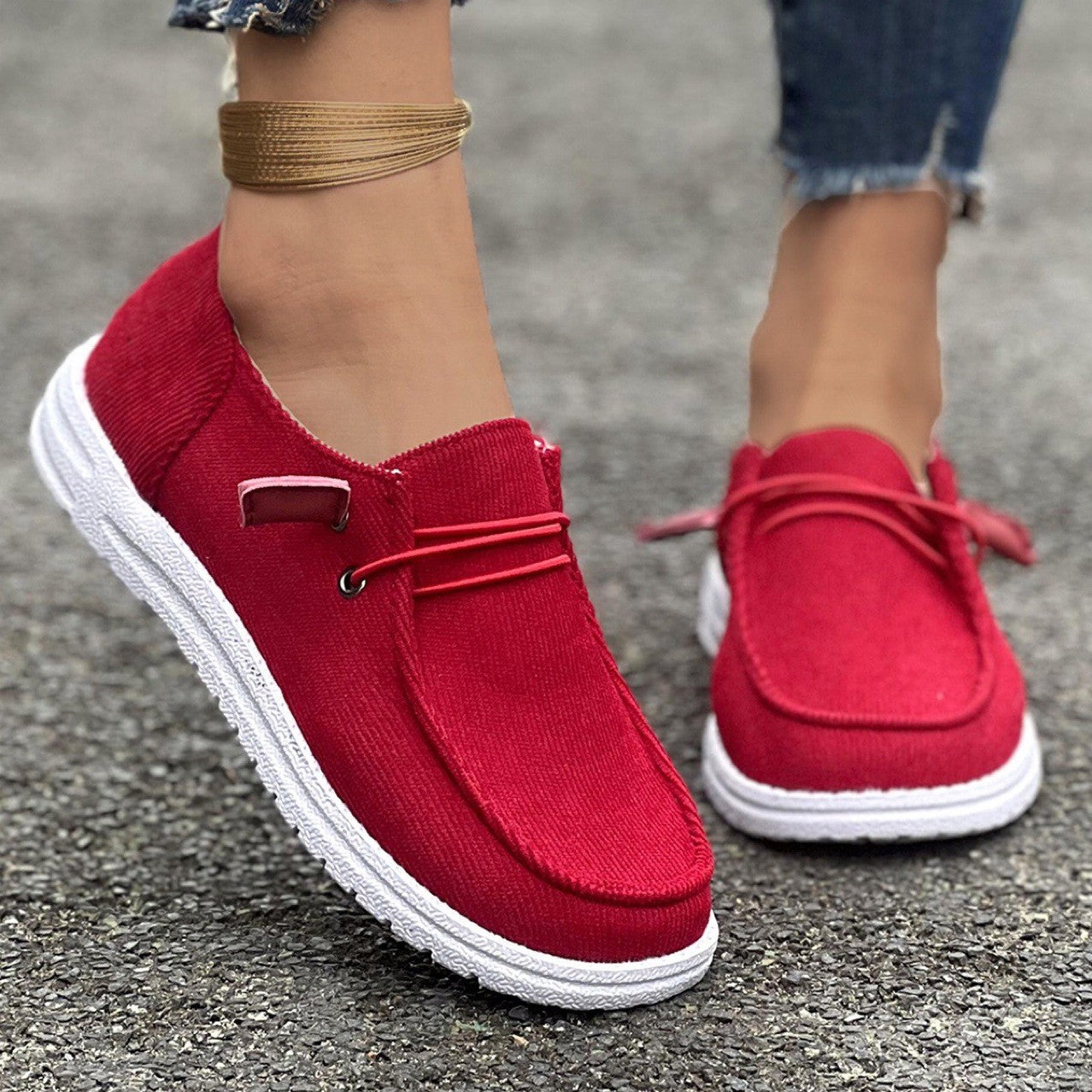 Scarpe in tessuto traspirante ortopedico casual da donna