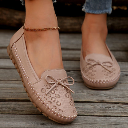 Women's Orthopedic Leather Flats – Lightweight, Breathable & Non-Slip