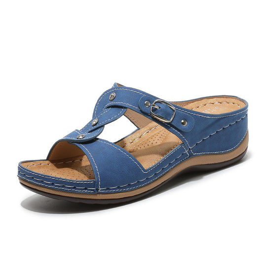 🔥Last Day Promotion 50% OFF🔥 Elegant Mid Heel Wedge Sandals for Women