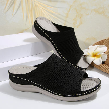 Women’s Flyknit Wedge Slides – 2025 Summer Style