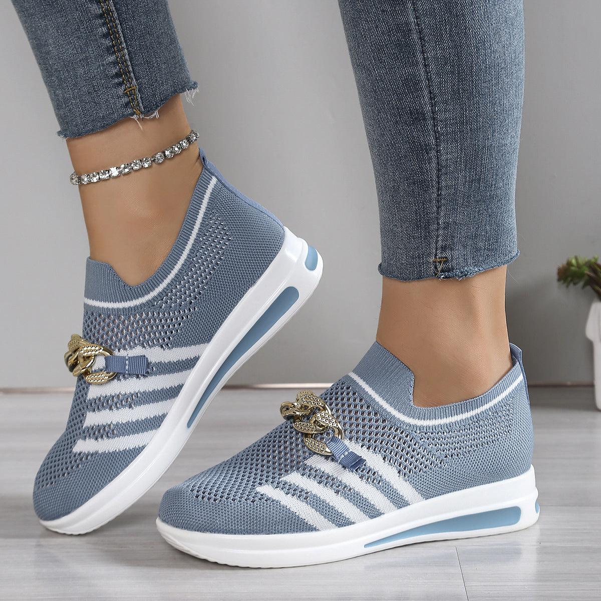 ComfortFit™ Women's Mesh Slip-Ons – Ergonomic, Non-Slip