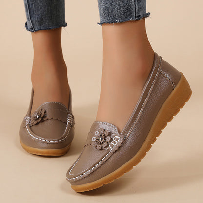 🔥Mocasines con estampado floral: ligeros, antideslizantes, transpirables, ortopédicos, informales y sin cordones para mujer.