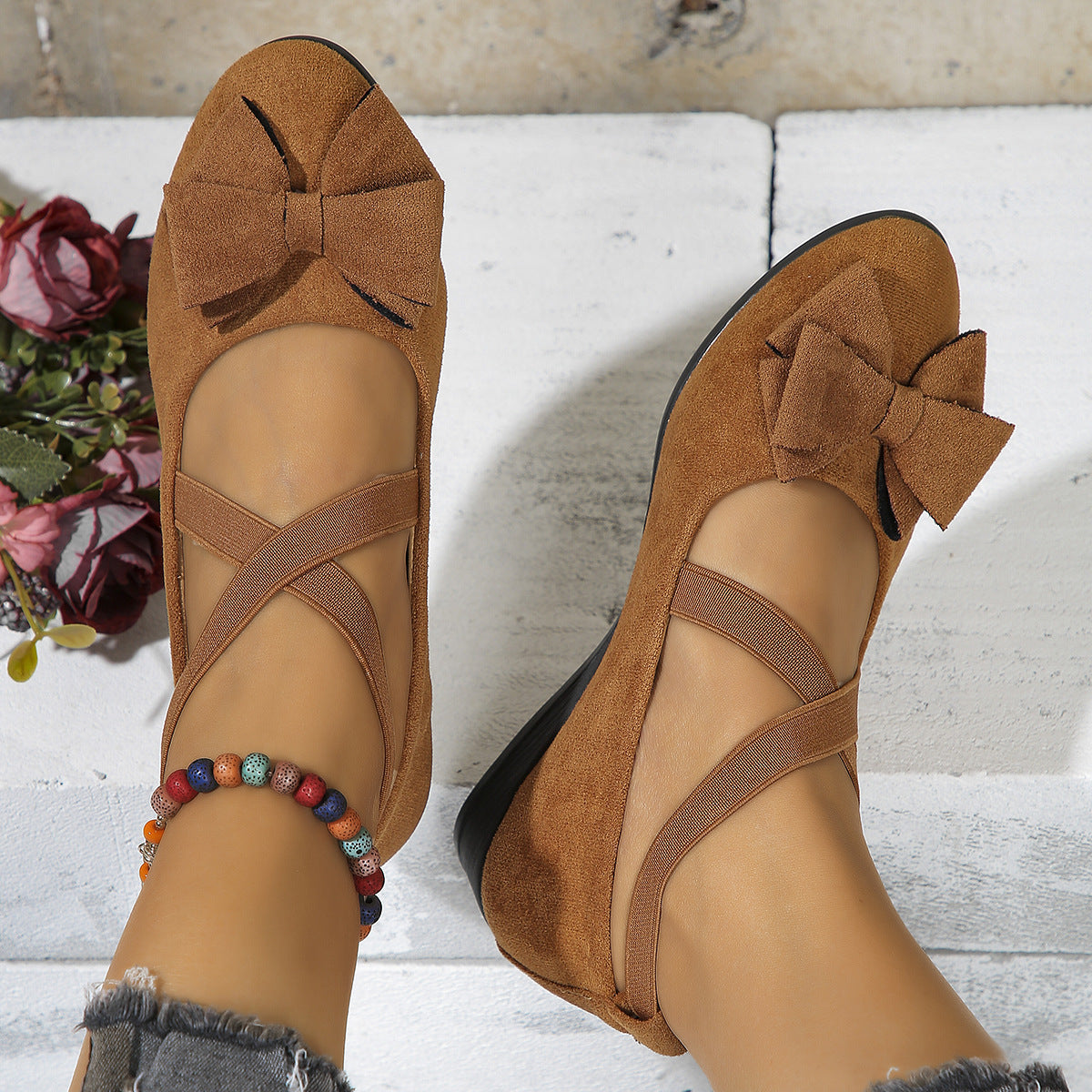 🔥Last Day Promotion 50% OFF 🔥Chic Women's Slip-On Flats with Bow Detail