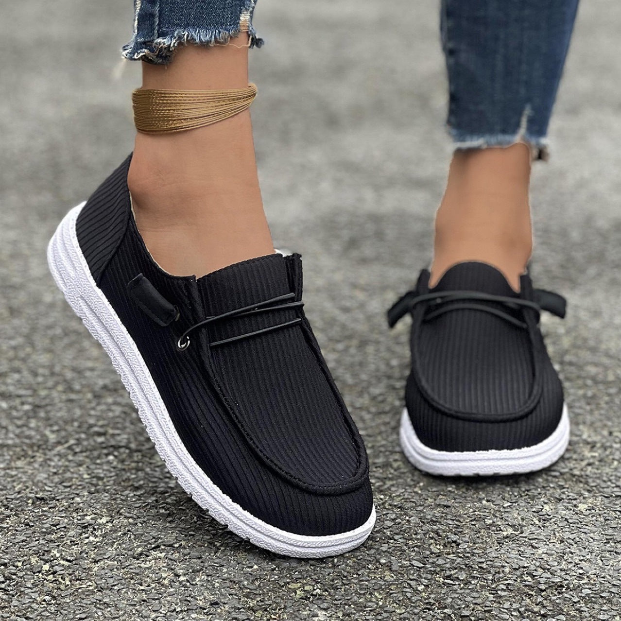 Scarpe in tessuto traspirante ortopedico casual da donna