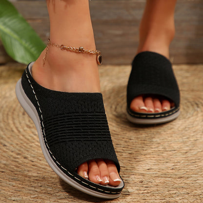 Women’s Flyknit Wedge Slides – 2025 Summer Style