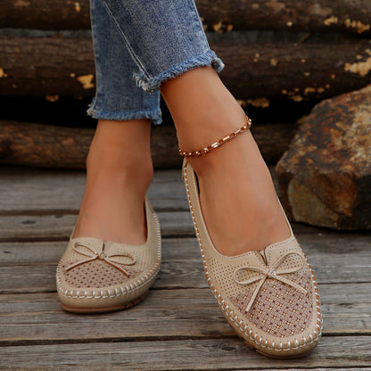 Women's Orthopedic Leather Flats – Lightweight, Breathable & Non-Slip