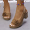 🔥Best Seller-Last Day Sale 60% OFF🔥 Buckled Square Heel Sandals for Women