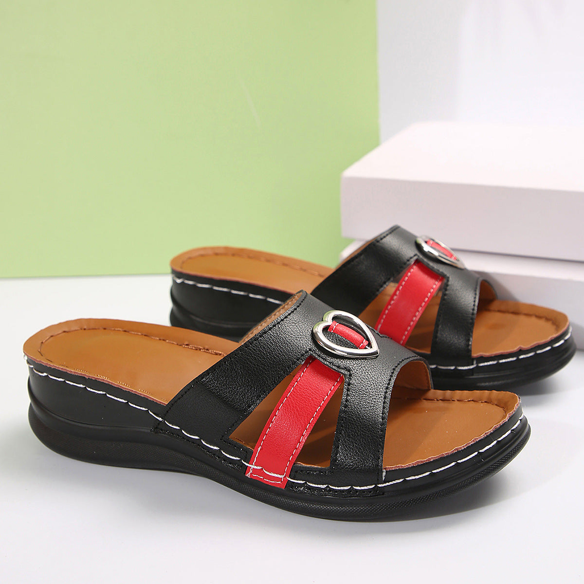 🔥Best Seller-Last Day Sale 50% OFF🔥 Summer Wedge Slide Sandals