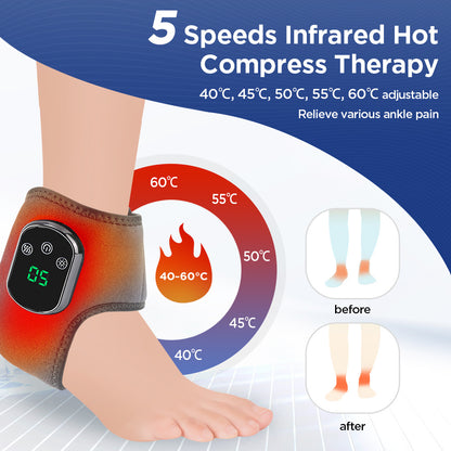 HaloSense™ Infrared Heated Ankle Support Massager