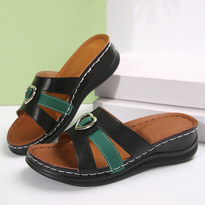 🔥Best Seller-Last Day Sale 50% OFF🔥 Summer Wedge Slide Sandals