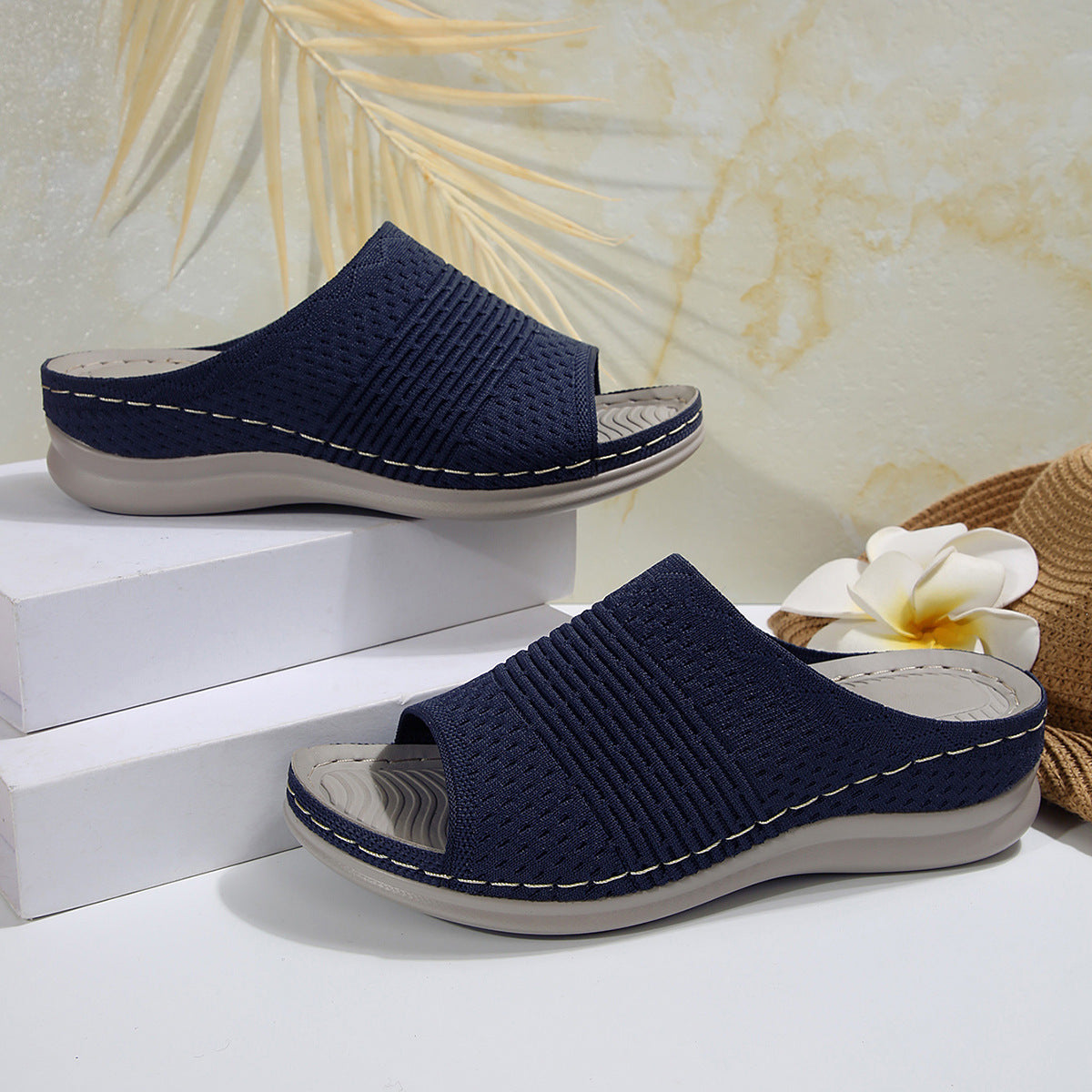 Women’s Flyknit Wedge Slides – 2025 Summer Style