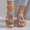 🔥Last Day Promotion 50% OFF 🔥 Women's flat rhinestone fish mouth sandals