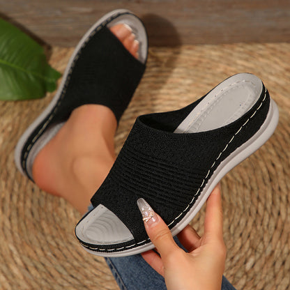 Women’s Flyknit Wedge Slides – 2025 Summer Style