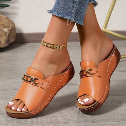 💥LAST DAY SALE 50% OFF🔥 Women's Solid Color Platform Sandals