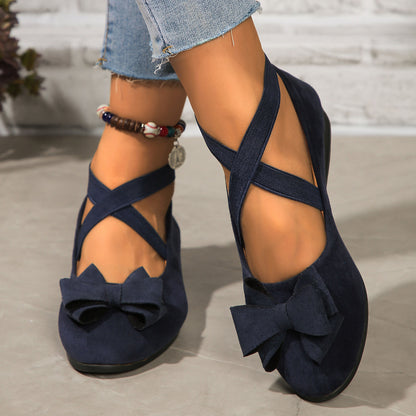 🔥Last Day Promotion 50% OFF 🔥Chic Women's Slip-On Flats with Bow Detail