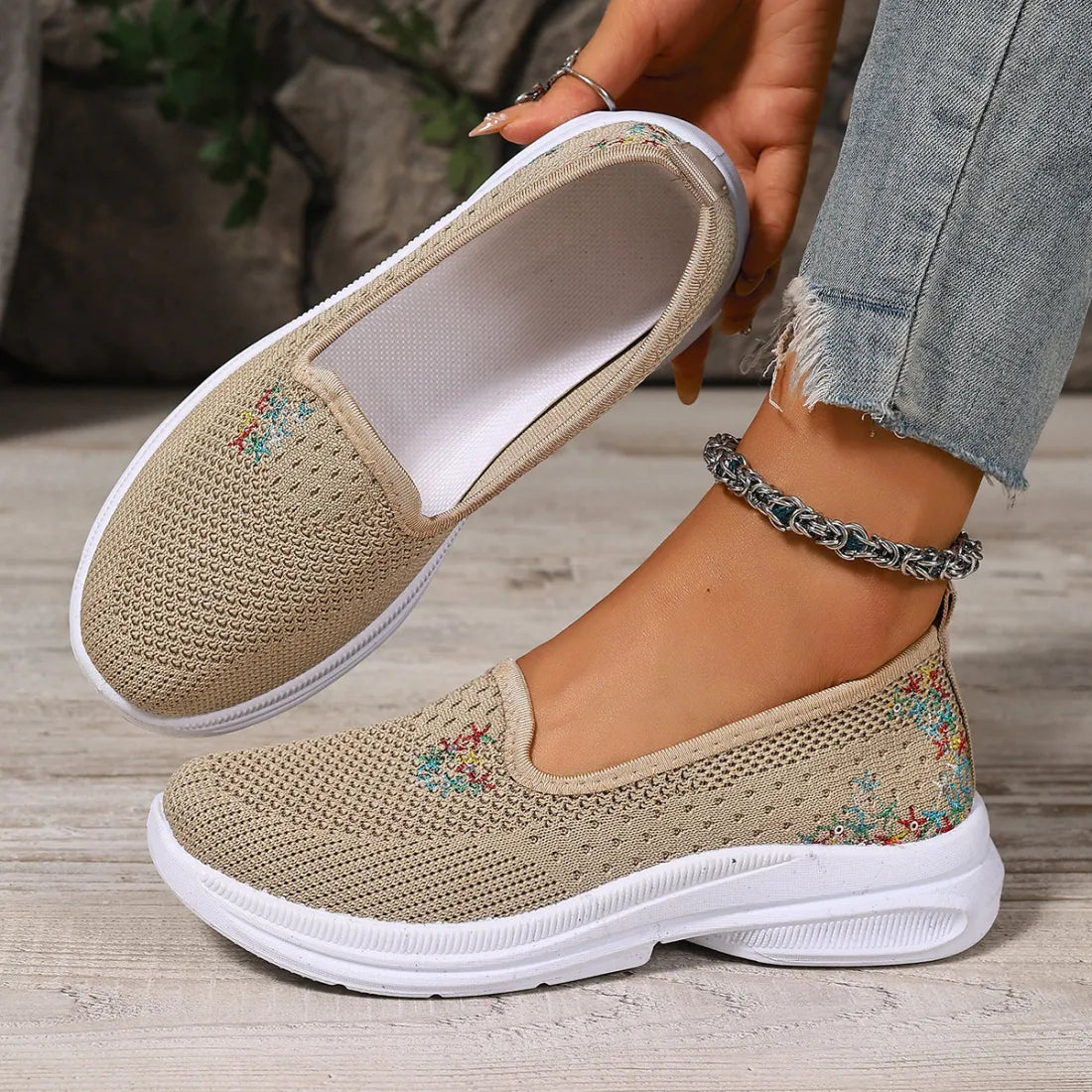 Women's mesh non-slip breathable soft-soled casual shoes