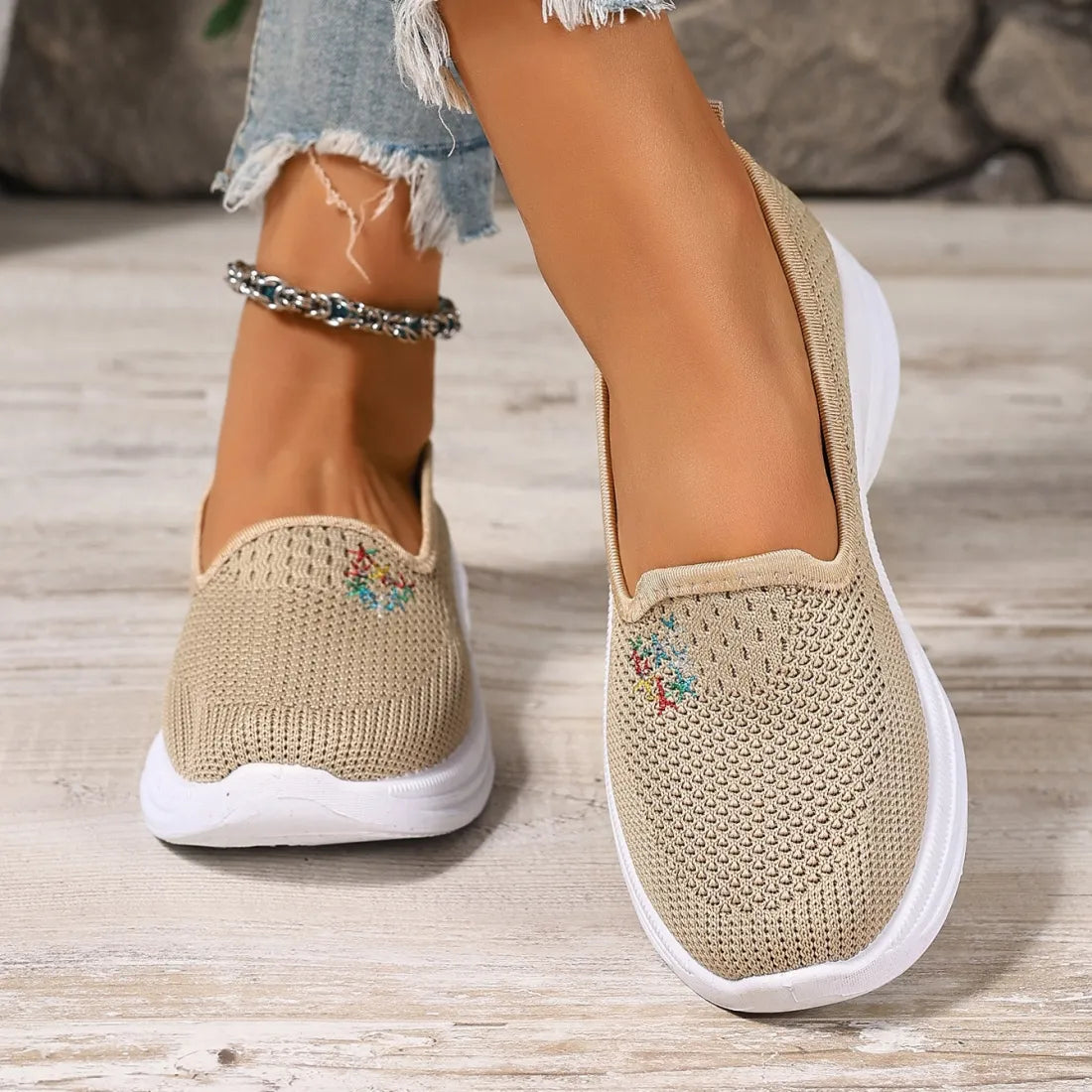 Women's mesh non-slip breathable soft-soled casual shoes