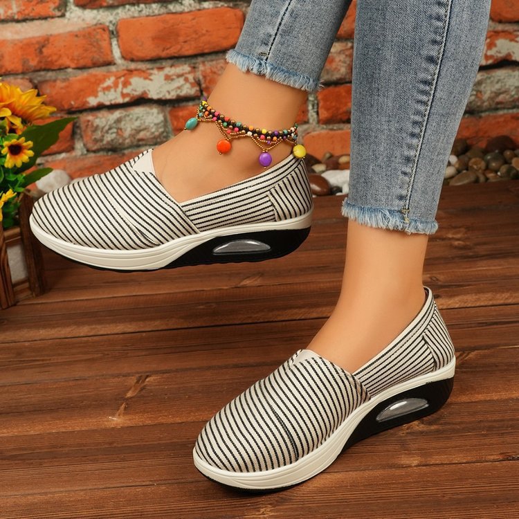 🔥Last Day Sale 60%🔥 Women'S Striped Slip-On Canvas Sneakers