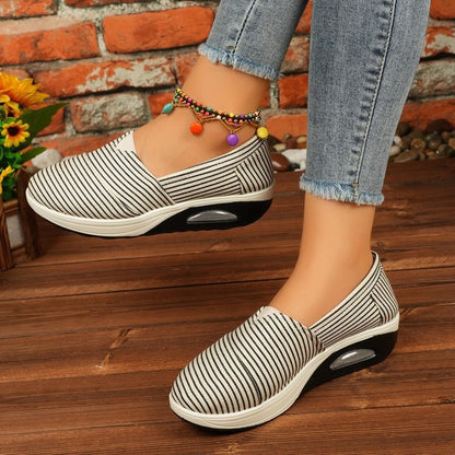 🔥Last Day Sale 60%🔥 Women'S Striped Slip-On Canvas Sneakers