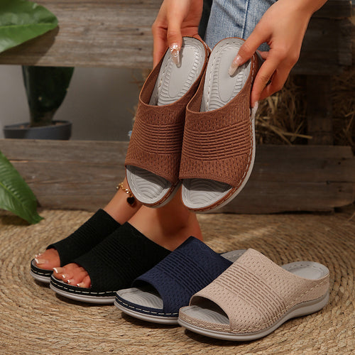 Women’s Flyknit Wedge Slides – 2025 Summer Style