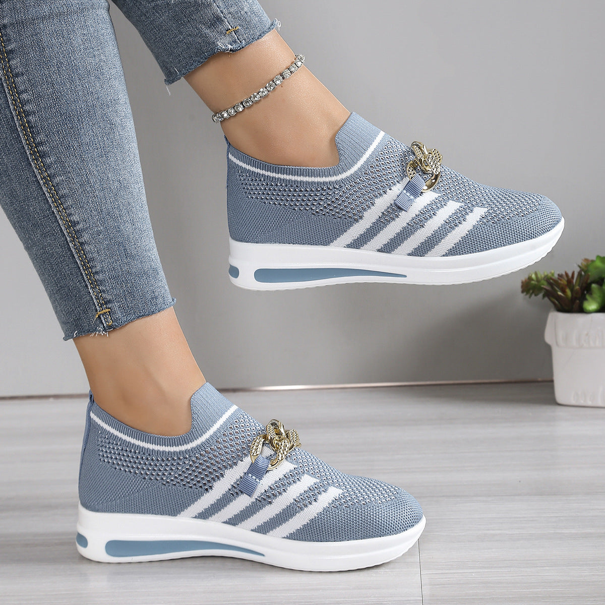 ComfortFit™ Women's Mesh Slip-Ons – Ergonomic, Non-Slip