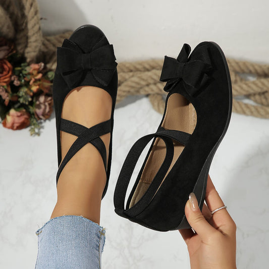 🔥Last Day Promotion 50% OFF 🔥Chic Women's Slip-On Flats with Bow Detail