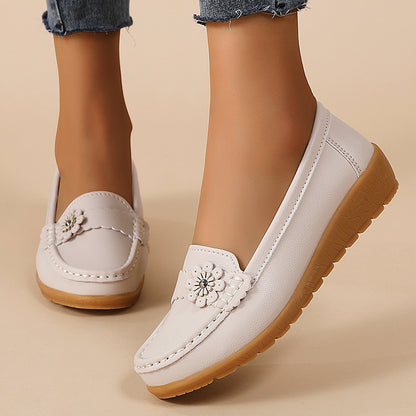 🔥Mocasines con estampado floral: ligeros, antideslizantes, transpirables, ortopédicos, informales y sin cordones para mujer.