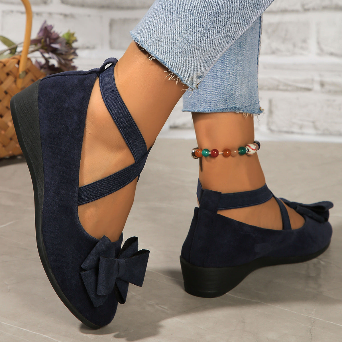 🔥Last Day Promotion 50% OFF 🔥Chic Women's Slip-On Flats with Bow Detail