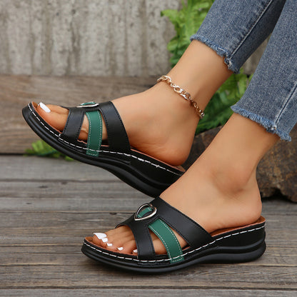 🔥Best Seller-Last Day Sale 50% OFF🔥 Summer Wedge Slide Sandals