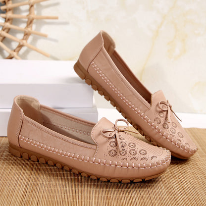 Women's Orthopedic Leather Flats – Lightweight, Breathable & Non-Slip